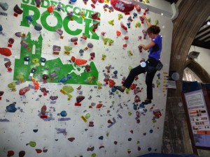 Julia being coached on the circuit board