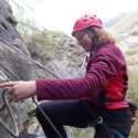 kathryn Threading the Belay